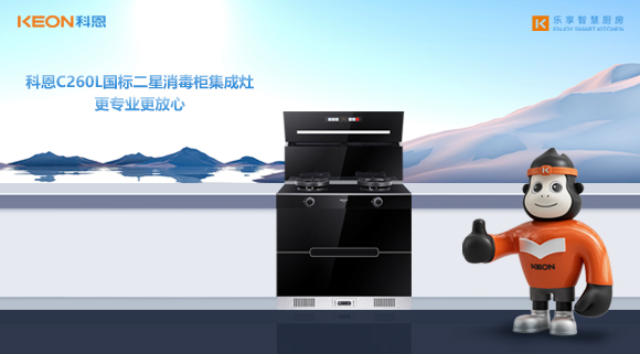 科恩C260L國標二星消毒柜集成灶，更專業(yè)更放心！